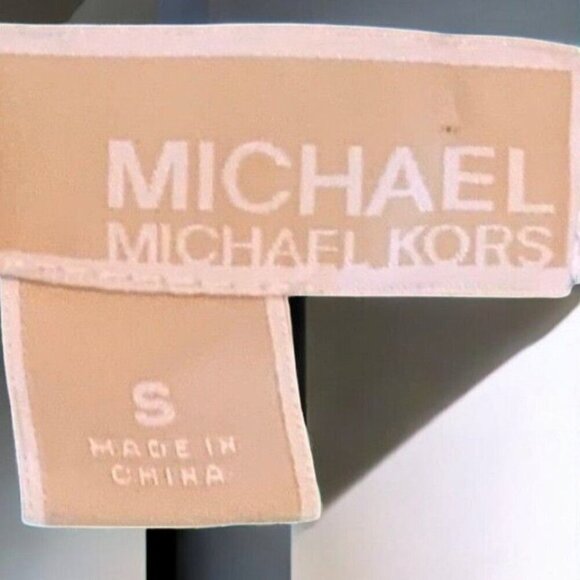 Michael Michael Kors quarter sleeve cowl neck green animal print tunic Small - Picture 5 of 10